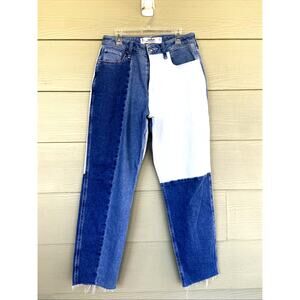 Hollister Denim Colorblock Curvy High Rise Stretch Mom Jeans Women Teen 27 x 27